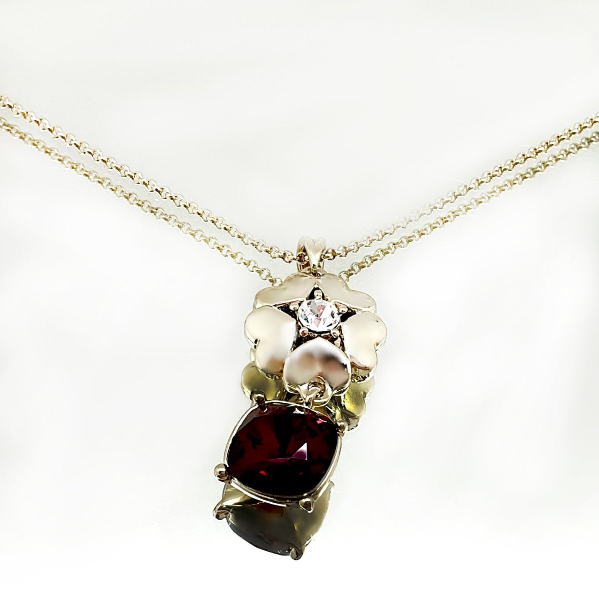 Cushion Cut Flower Crystal Set