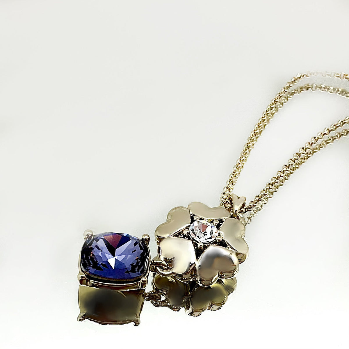 Cushion Cut Flower Crystal Set
