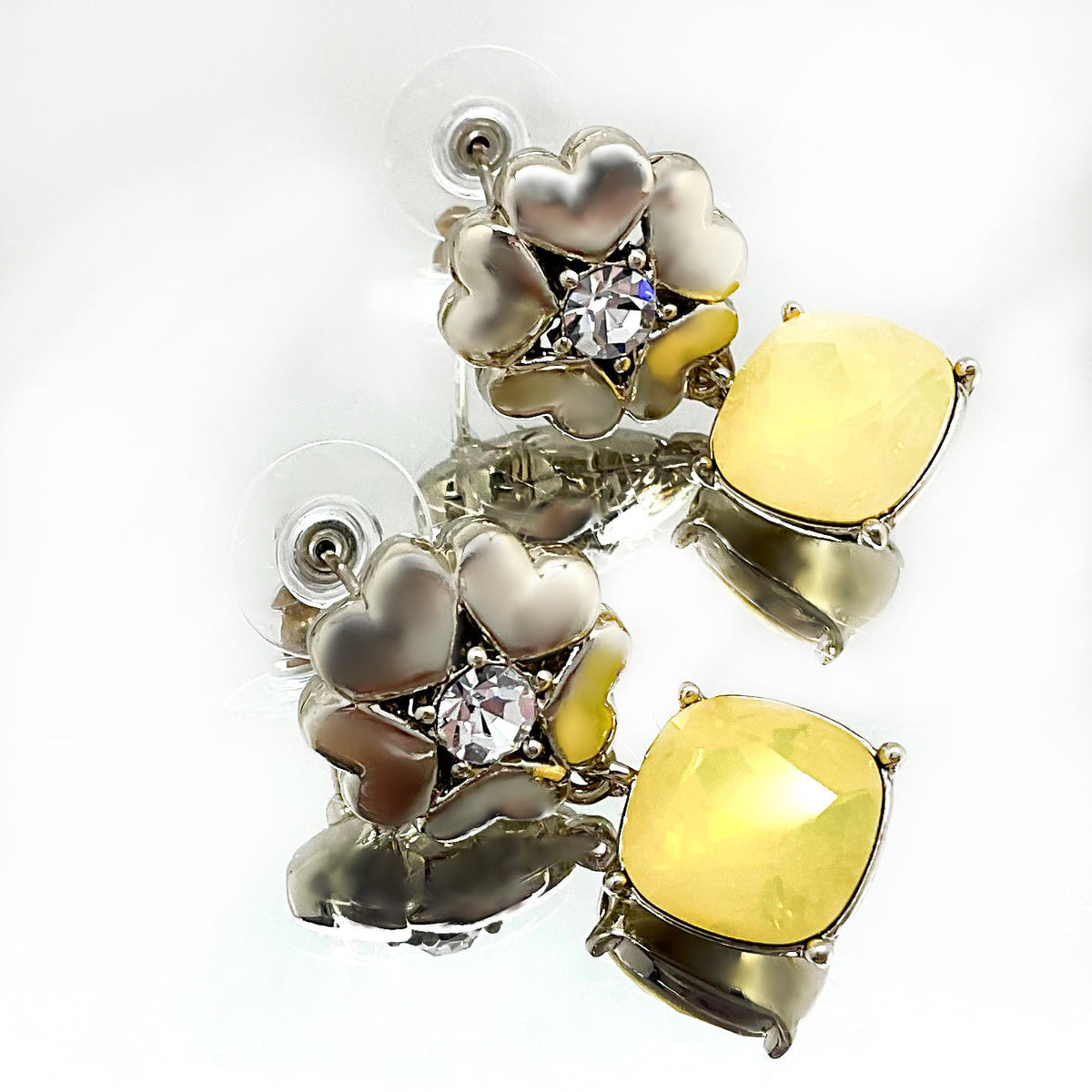 Cushion Cut Flower Crystal Set