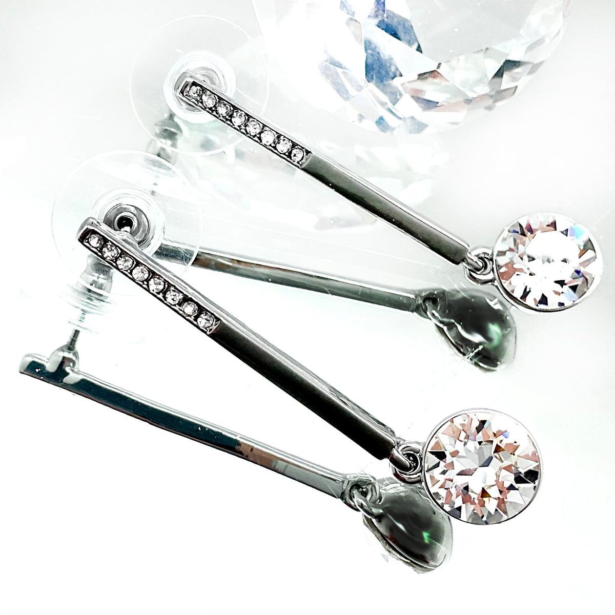 Small Diamond Cut Crystal Drop Set