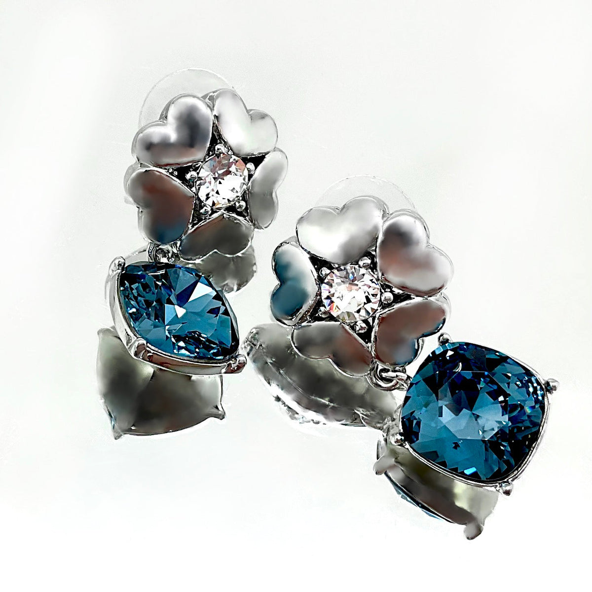 Cushion Cut Flower Crystal Set