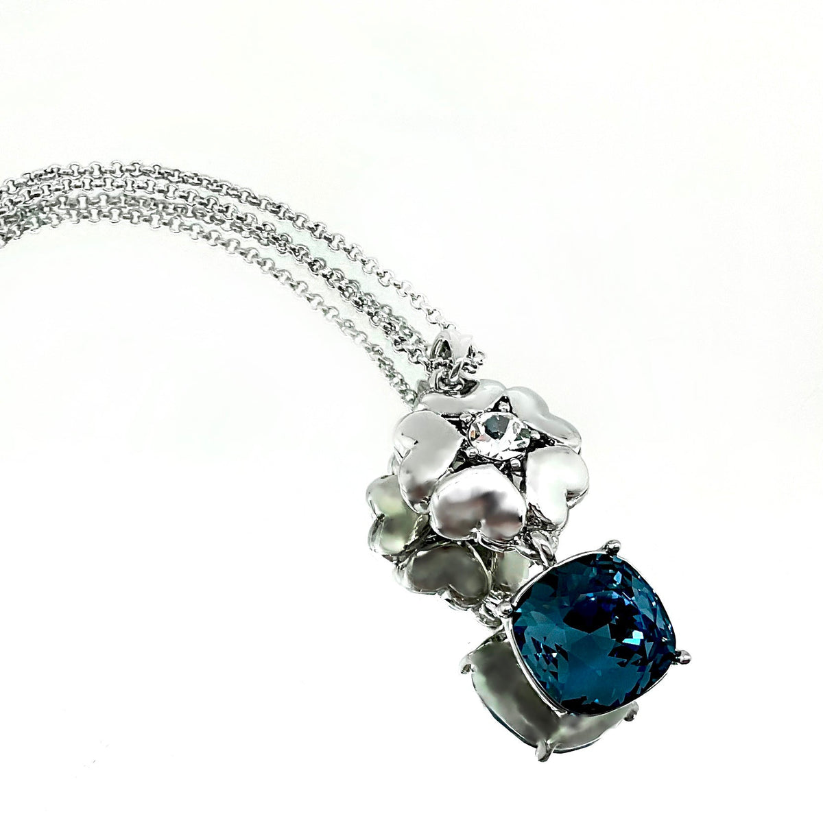 Cushion Cut Flower Crystal Set