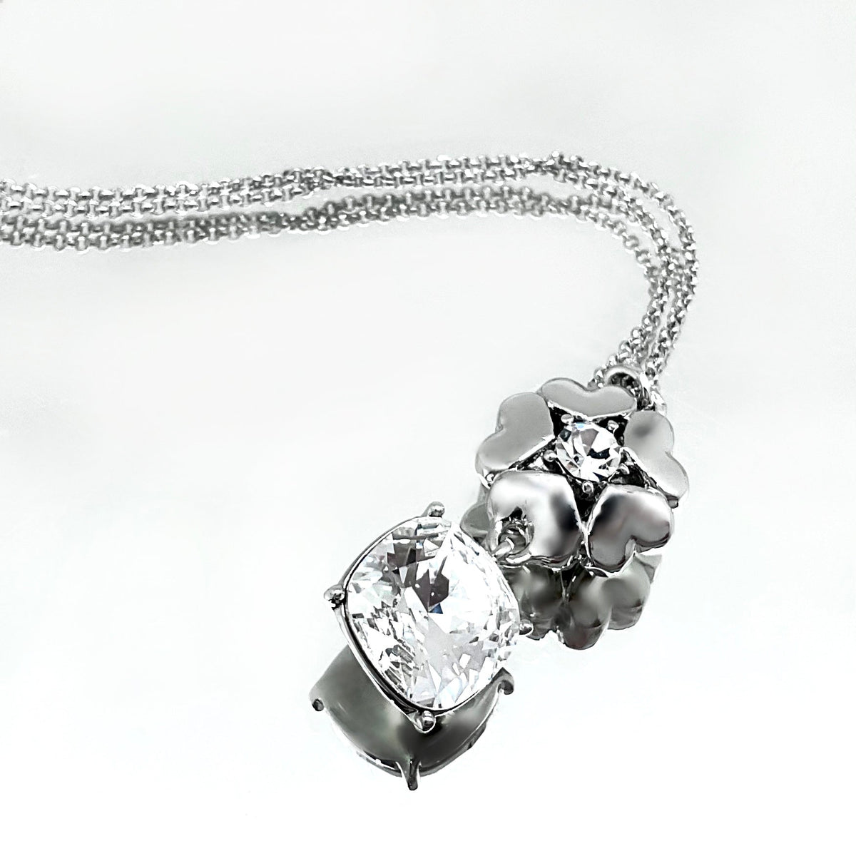Cushion Cut Flower Crystal Set