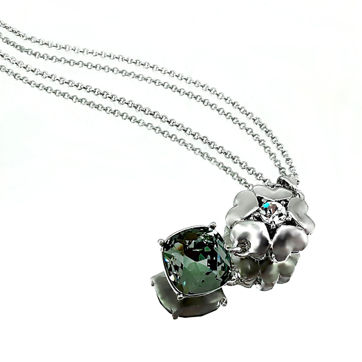 Cushion Cut Flower Crystal Set