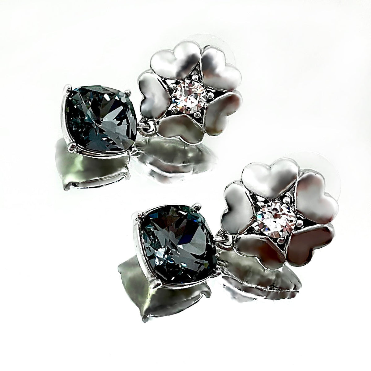 Cushion Cut Flower Crystal Set