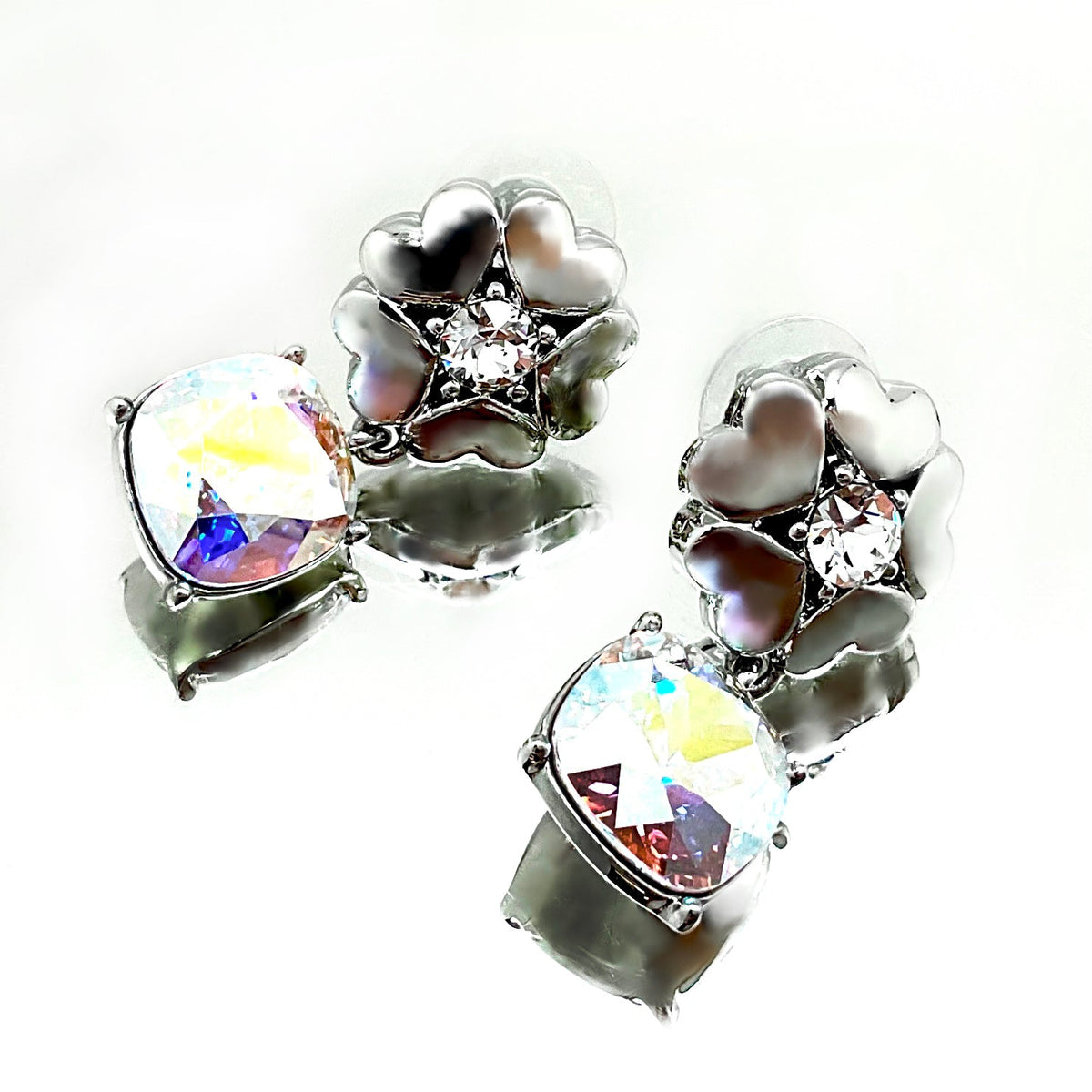 Cushion Cut Flower Crystal Set