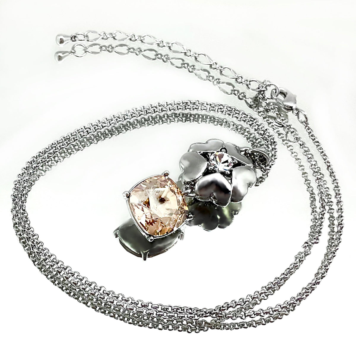 Cushion Cut Flower Crystal Set