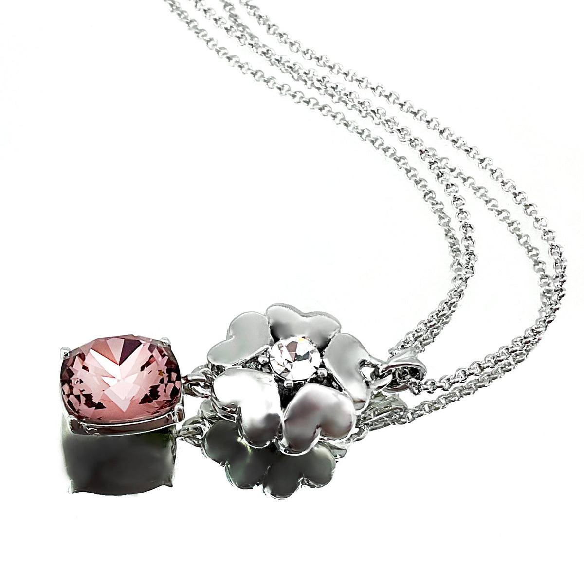 Cushion Cut Flower Crystal Set