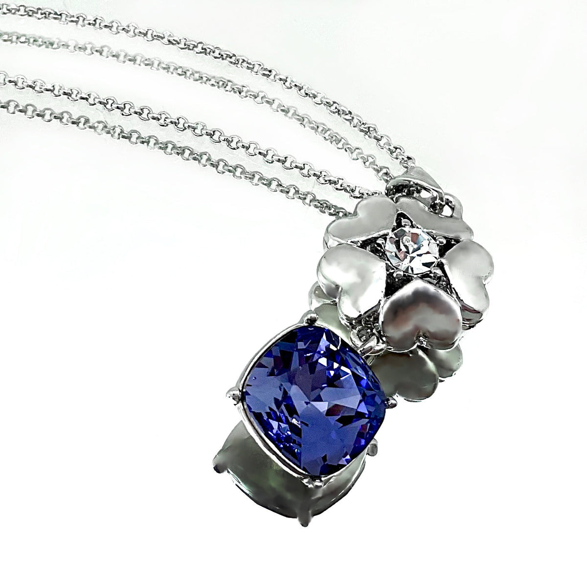 Cushion Cut Flower Crystal Set