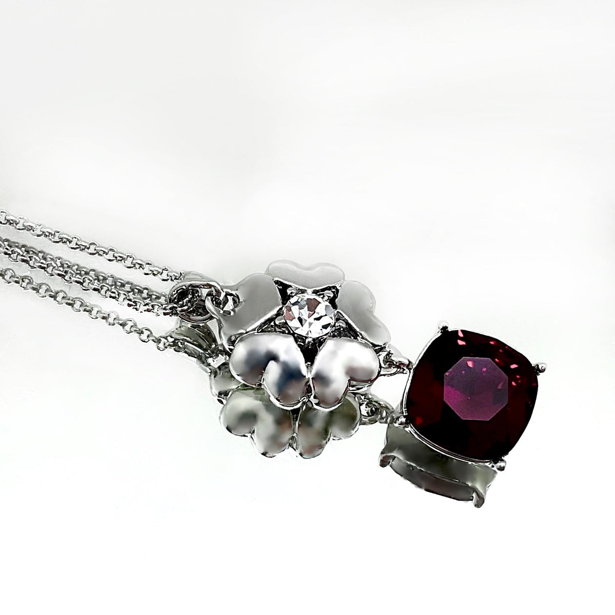 Cushion Cut Flower Crystal Set